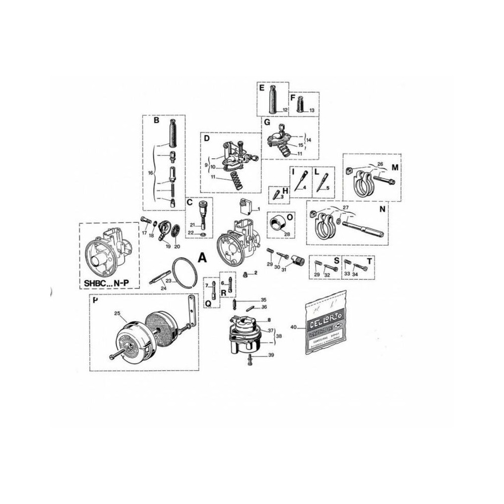 Carburateur Dell Orto Shbc Mm Avec Starter C Ble