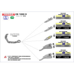 Echappement Arrow Pro Race Titane, Honda CB 1000 R 2018-