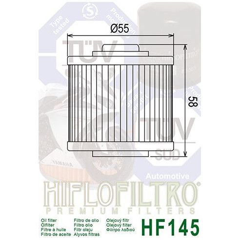 Filtre À Huile Hiflofiltro Hf145