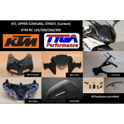 Kit carénage Tyga Eyes carbone, KTM RC 125-200-390 2013-21