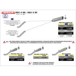 Echappement Arrow Pro-Race Racing noir, Aprilia RSV 4 RR / RF 2017-21