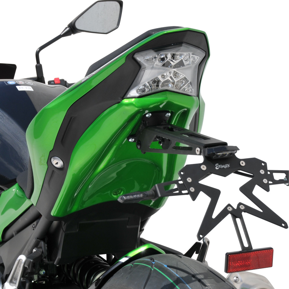 Support de plaque alu noir  Ermax Kawasaki Z900 2017-2019