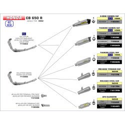 Silencieux Arrow X-Kone embout carbone Honda CB/CBR 650 R 2019-22