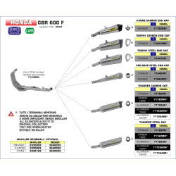 Silencieux Arrow X-Kone Nichrom embout carbone, Hornet 600 2007-2013 