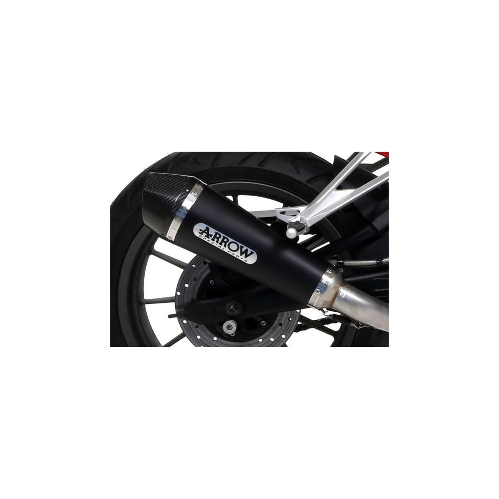 Ligne complète Arrow X-Kone noir embout carbone, Yamaha 700 MT-07 2014-20 & 700 Tracer 7 GT 2020-