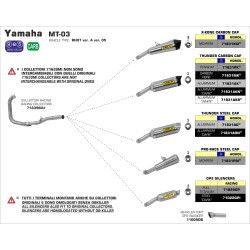 Echappement Arrow Pro-Race Dark, Yamaha MT-03 16-19 YZF-R3 15-18