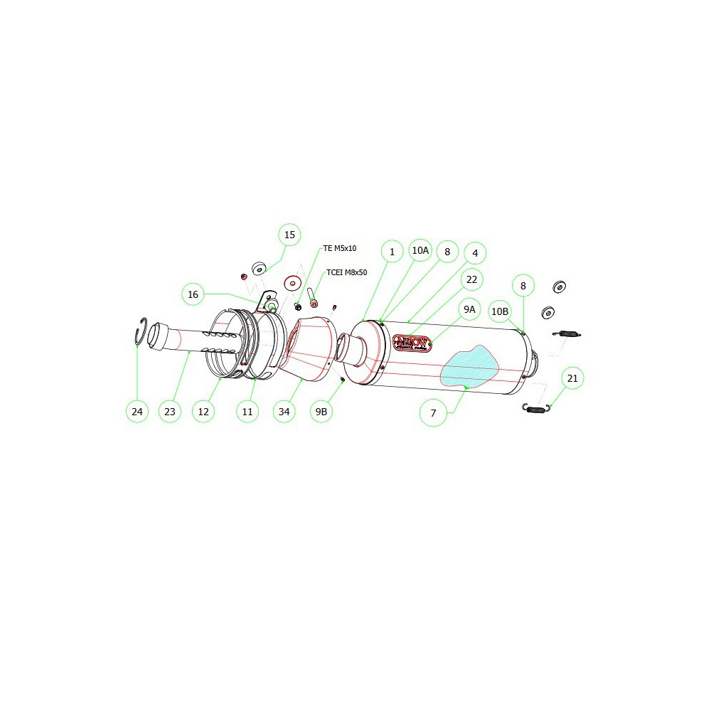 Embout carbone Arrow pour silencieux Indy Race Honda CBR 1000 RR 08-09