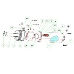 Cerclage Arrow pour silencieux Indy Race Honda CBR 1000 RR 08-09