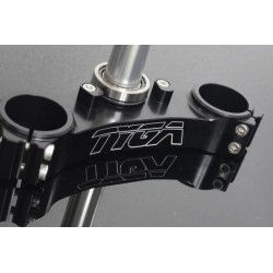 Té de fourche inférieur Tyga, CNC Black, Honda VFR400R/NC30