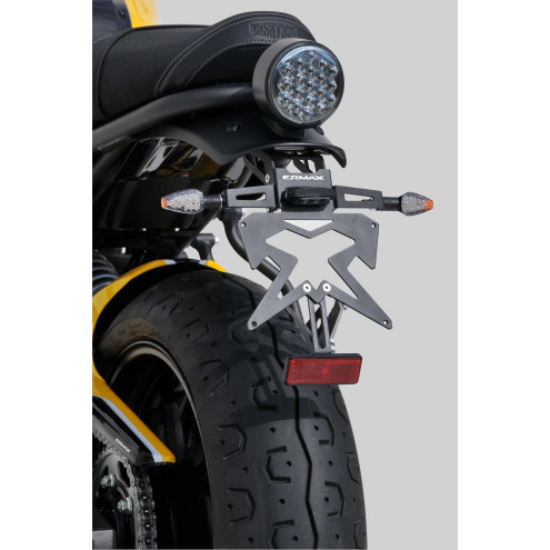 Support de Support de plaque aluminium noir Ermax pour XSR 700 2016-2021