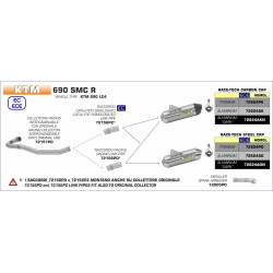 Raccord Arrow Racing Race-Tech, KTM 690 SMC R 2019-21