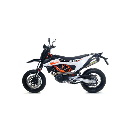 Silencieux Arrow Race-Tech Titane embout carbone, KTM 690 SMC R 2019-21