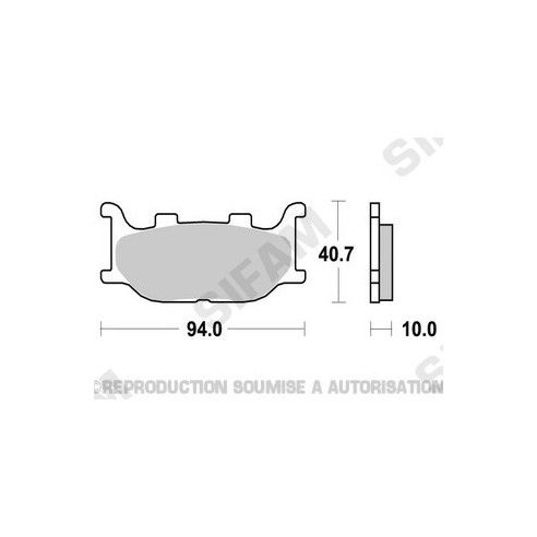 Plaquettes de frein Yamaha 125 TDR R Deltabox 93-02 WV Virago 97-01