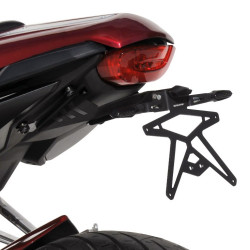 Support de plaque déporté Ermax aluminium noir + support clignotants Honda CBR 650 R 2019-2020