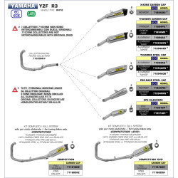 Echappement Arrow Pro-Race Dark, Yamaha YZF-R3 2019-20