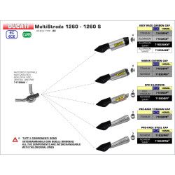 Collecteur intermédiaire Arrow Racing inox Ducati 1260 Multistrada 2018-20