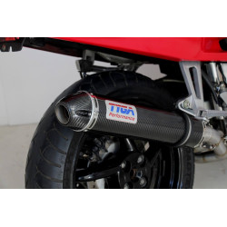 Ligne complète Tyga-Performance silencieux coté droit Full Carbone rond, Honda VFR 750 RC36 94-97