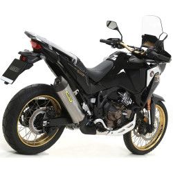 Silencieux Arrow Maxi Race Tech Alu Noir embout carbone Honda CRF 1100 L Africa Twin 2020-24