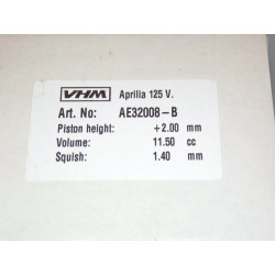 Dome de culasse VHM 10,70cc squish 0.90 Aprilia 125 RS