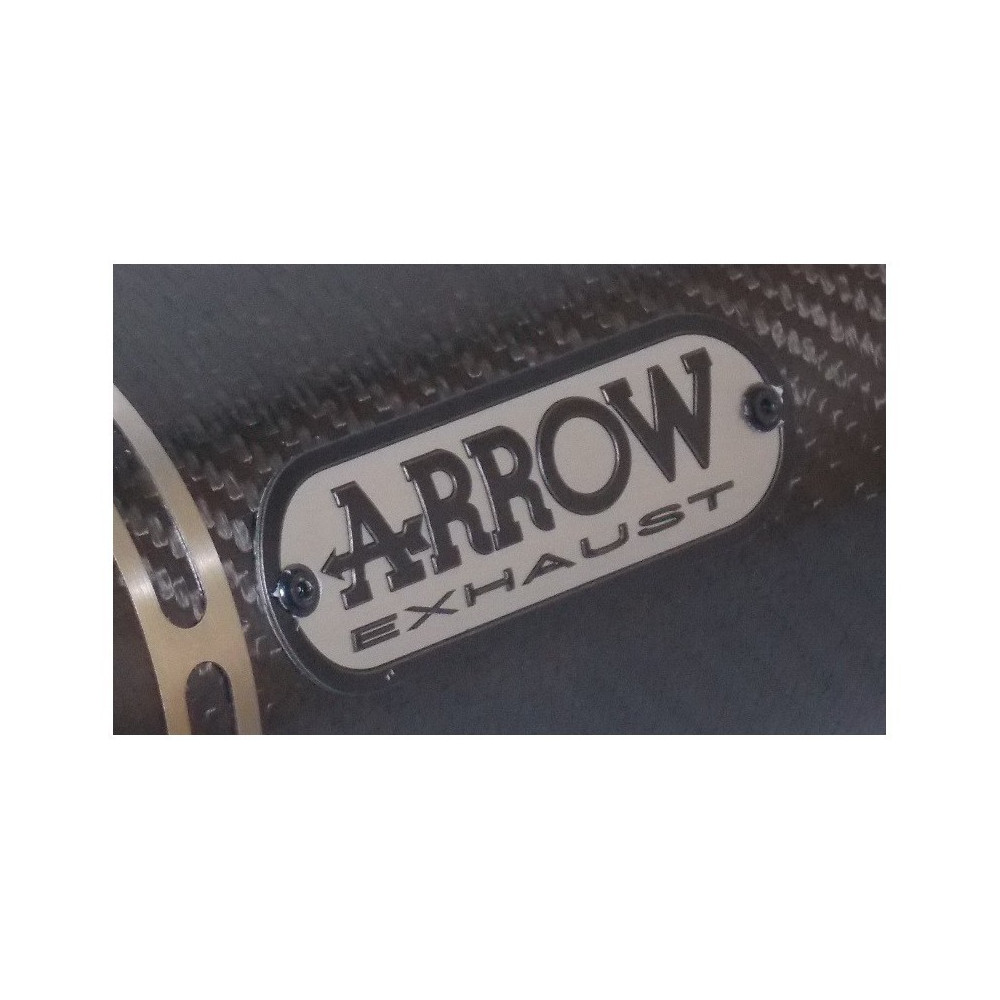 Badge échappement Arrow Gris / Noir 95 X 30