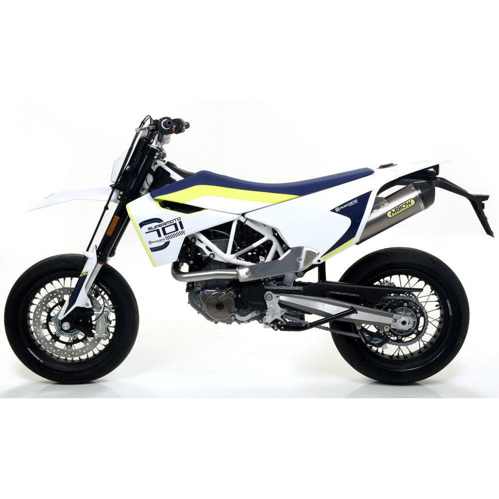 Silencieux Arrow Race-Tech Titane embout carbone Husqvarna 701 Supermoto 2017-2021