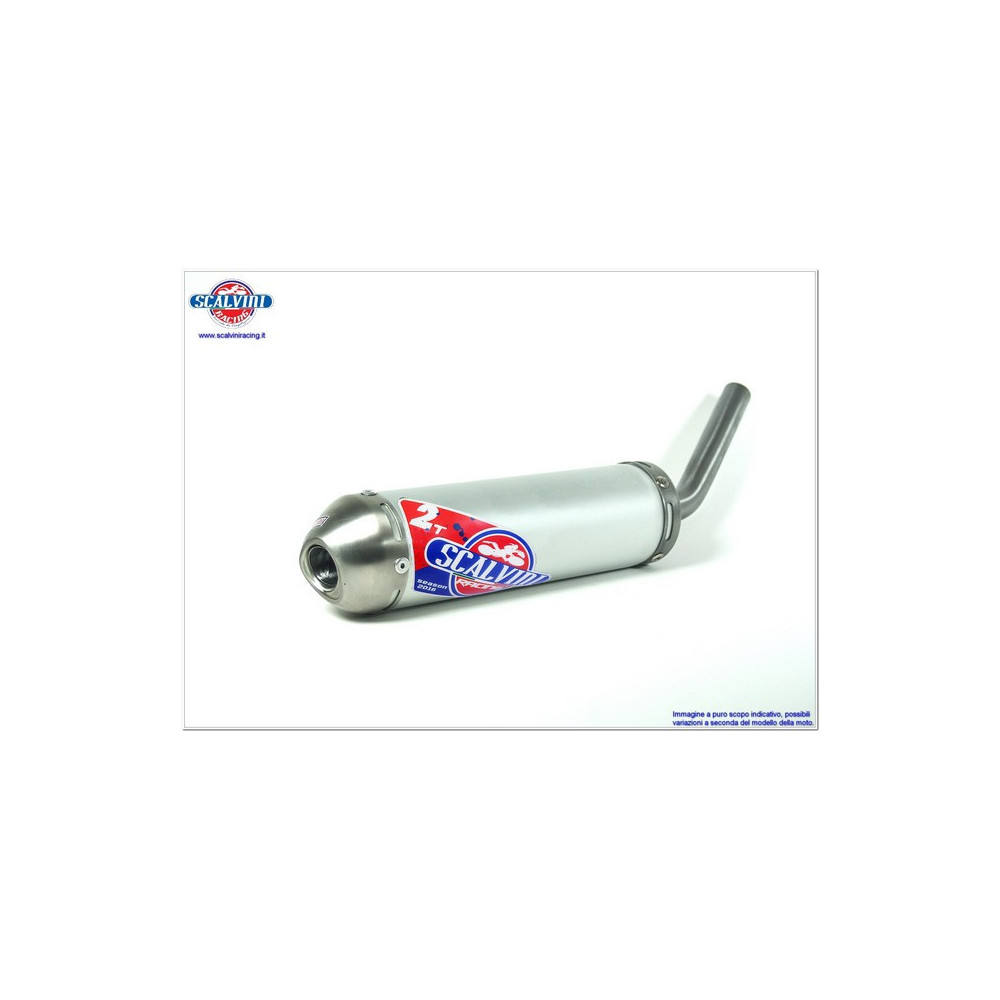 Silencieux Scalvini Racing alu embout inox Aprilia MX 125 2003-08