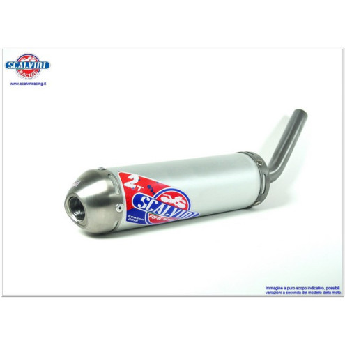 Silencieux Scalvini Racing alu embout inox Aprilia MX 125 2003-08