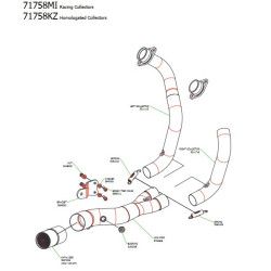 Catalyseur Arrow pour collecteur Yamaha MT-07 référence 71758MI