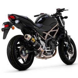 Silencieux Arrow aluminium noir, Suzuki SV 650 2016-22