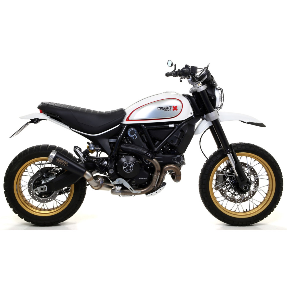 Silencieux Arrow Pro-Race Noir, Ducati Scrambler 800 Desert Sled 2017-20