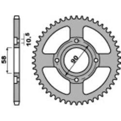 Couronne de transmission acier PBR 520 44 dents