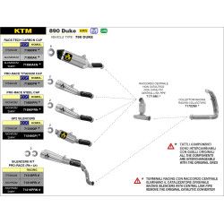 Silencieux Arrow Race-Tech Aluminium embout carbone, KTM Duke 790-890