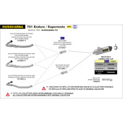 Collecteur Arrow Racing Titane avec Power Bomb Husqvarna 701 Supermoto 2021-22