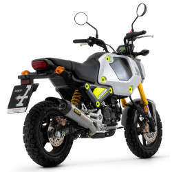 Silencieux Arrow X-Kone chromé embout carbone, Honda 125 MSX 2021-