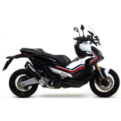 Silencieux Arrow Race-Tech long Alu noir embout carbone, Honda 750 X-ADV