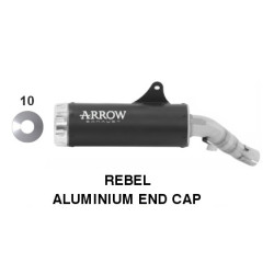 Ligne complète Arrow silencieux Rebel embout aluminium poli, Kawasaki Z650RS 2021-