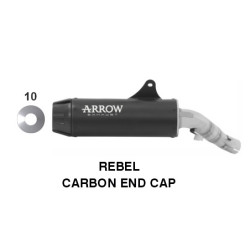 Ligne complète Arrow silencieux Rebel embout carbone, Kawasaki Z650RS 2021-