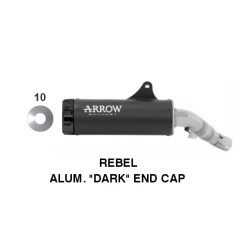 Silencieux Arrow Rebel embout alu noir, Honda CMX 1100 REBEL 2021-22