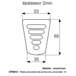 Platine décorative universelle Ermax 