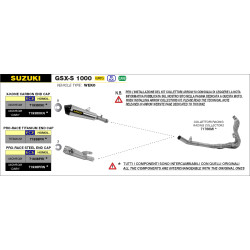 Silencieux Arrow Pro-Race Nichrom, Suzuki GSX-S 950 / 1000 / 1000 GT 2021-