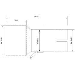 Tube de raccordement MIVV 55  38 mm