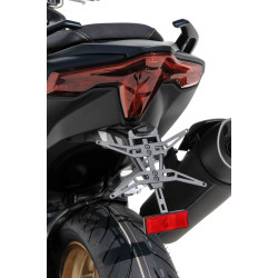 Support de plaque aluminium noir anodisé Ermax YAMAHA 560 T-MAX 2022