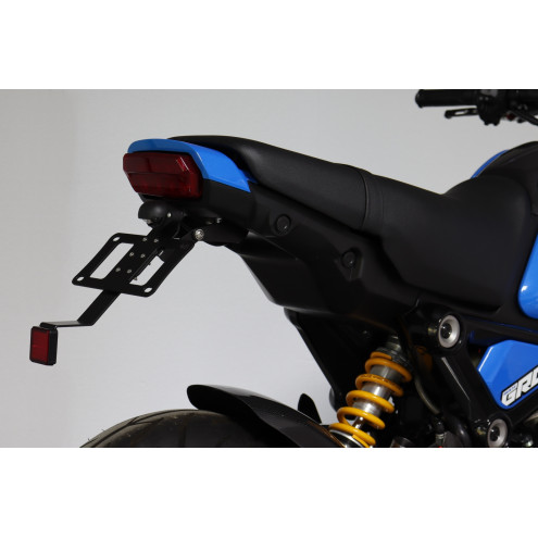 Support de plaque alu noir avec catadioptre, Honda 125 MSX 2021-