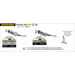 Raccord central Arrow Racing inox, Husqvarna / KTM