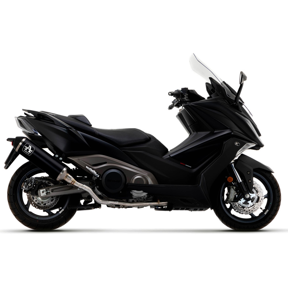 Silencieux Arrow Urban Noir embout carbone, Kymco 550 AK 2021-22