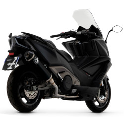 Silencieux Arrow Urban Noir embout carbone, Kymco 550 AK 2021-22