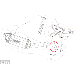 Joint graphite Akrapovic, Kawasaki Z900