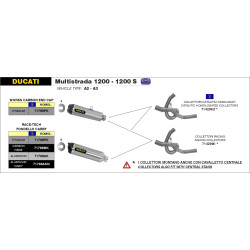 Collecteur Arrow homologué Ducati 1200 MULTISTRADA S 10-14