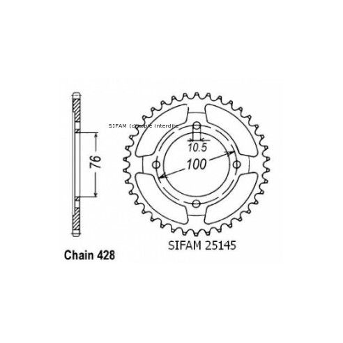 Couronne acier PBR, Suzuki 125 RG