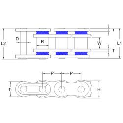 Chaîne de transmission AFAM A520MX5-G 520 120 maillons